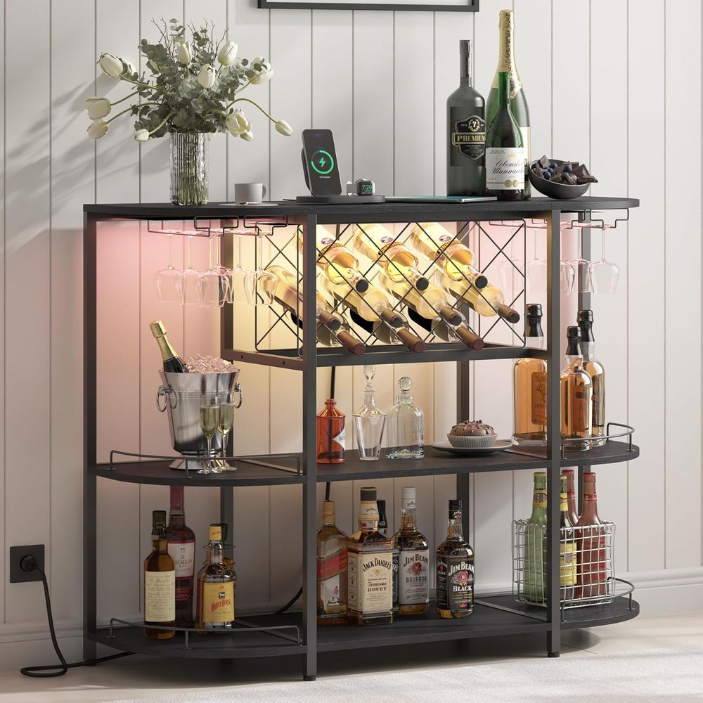 Home Bar And Kitchen - Mesa de Centro Negra de 3