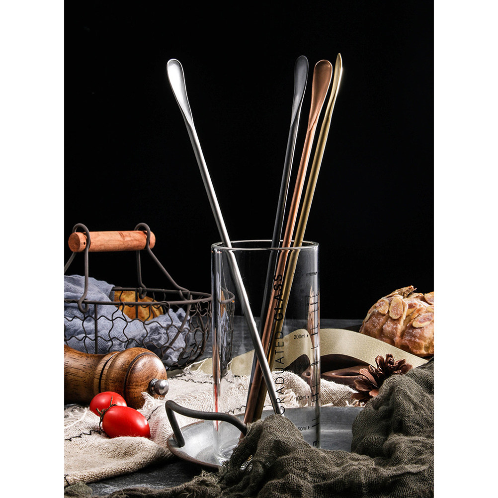 Bar Spoon Twisted - 2 Cucharas de Acero Inoxidable para