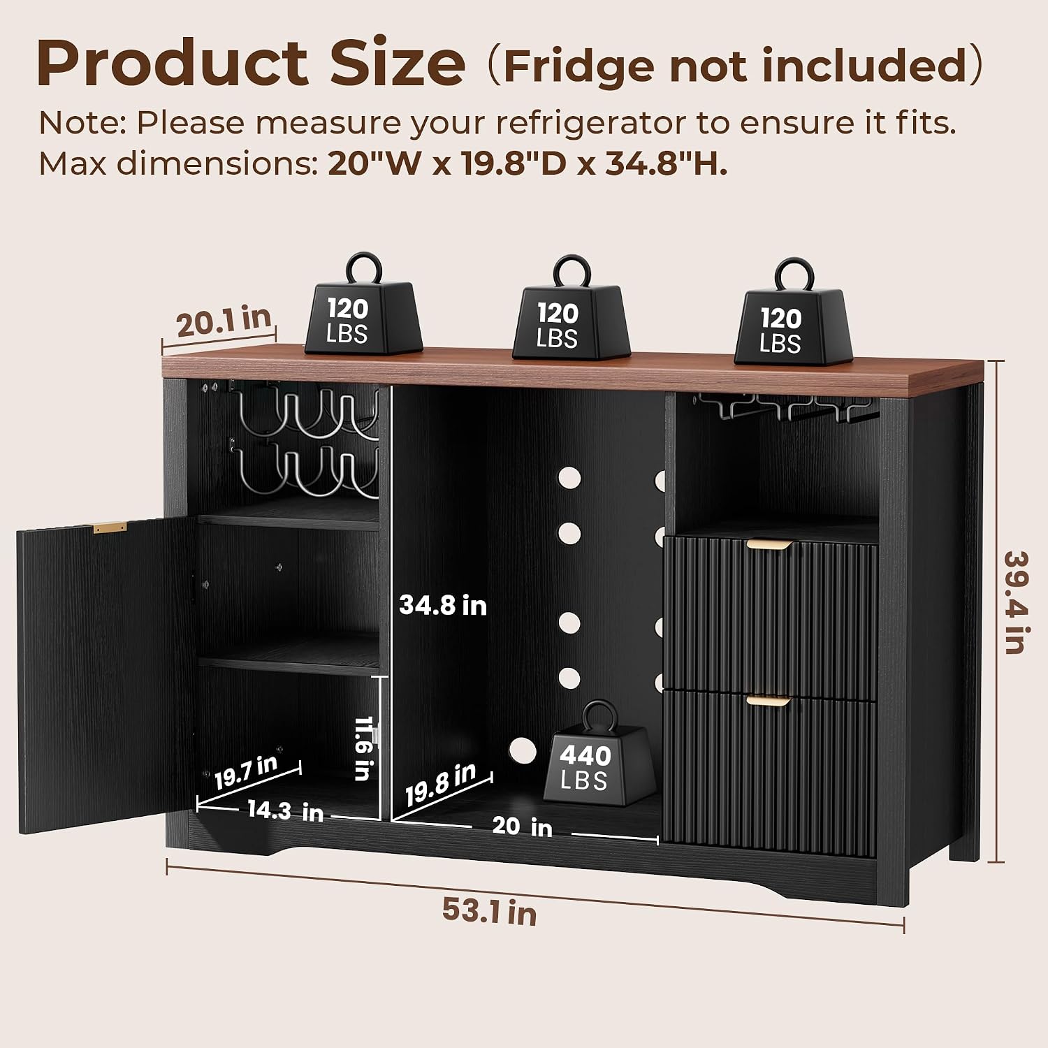 Home Bar And Fridge - Mueble de Barra para Café con