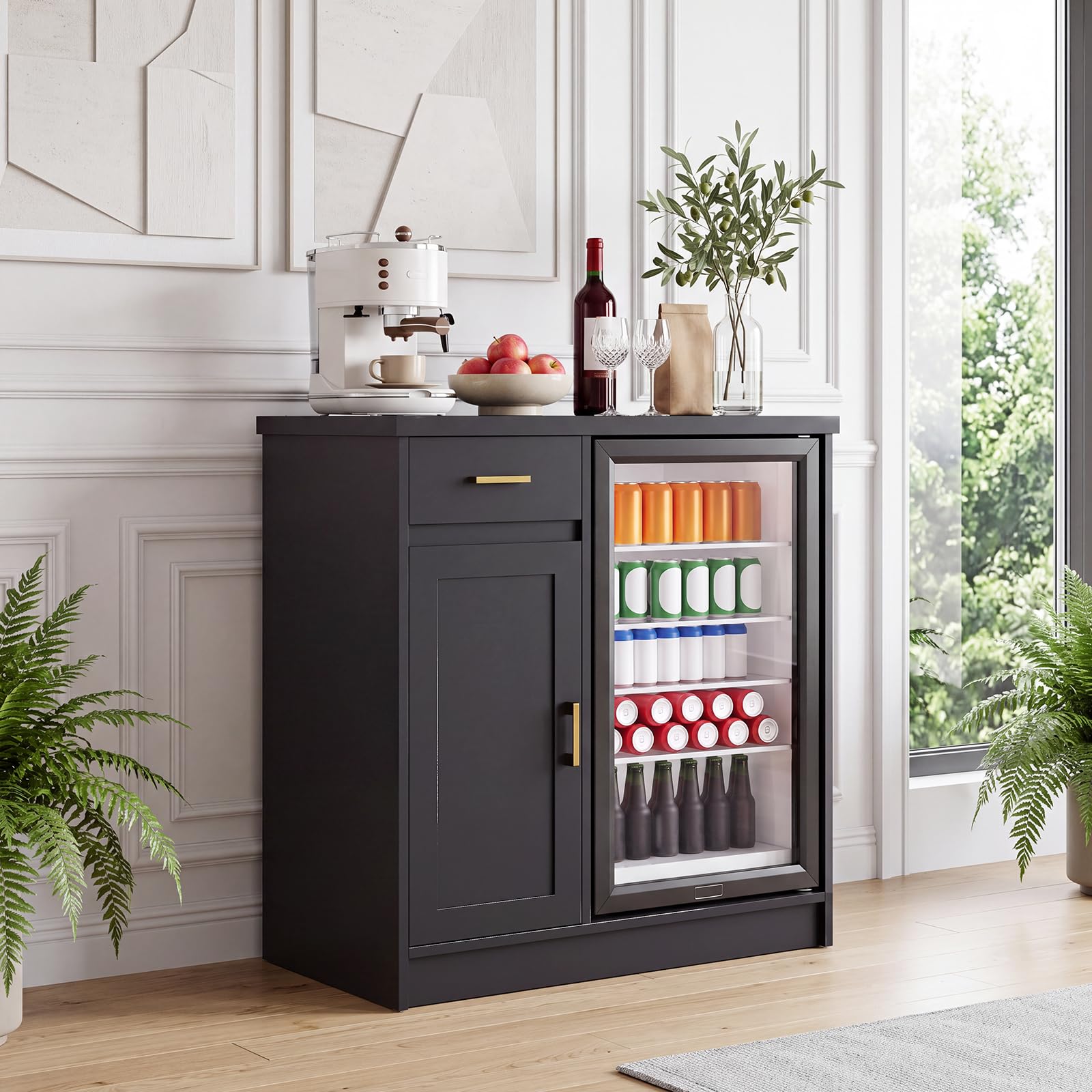 Home Bar And Cabinet - Mueble Bar de Vino Estilo Rústico