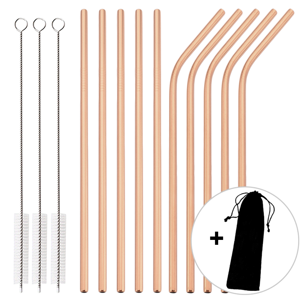 Home Bar Setup - Juego de 14 Pajitas Reutilizables de