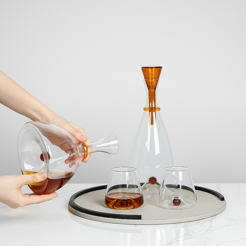 Home Bar And Cabinet - Decantador de Vidrio Moderno y Minimalista
