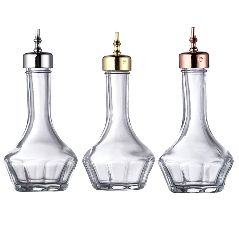 Bitters Bottle Set - Frasco de punta de vidrio transparente