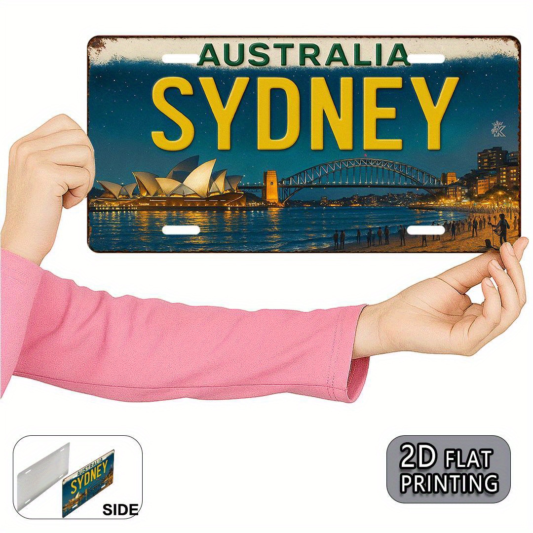 Home Bar Sydney - Letrero de metal con forma de