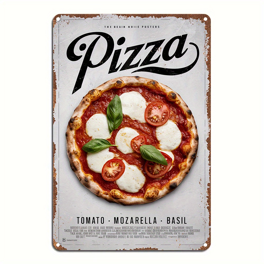 Home Bar And Restaurant - Póster de pizza vintage para decoración