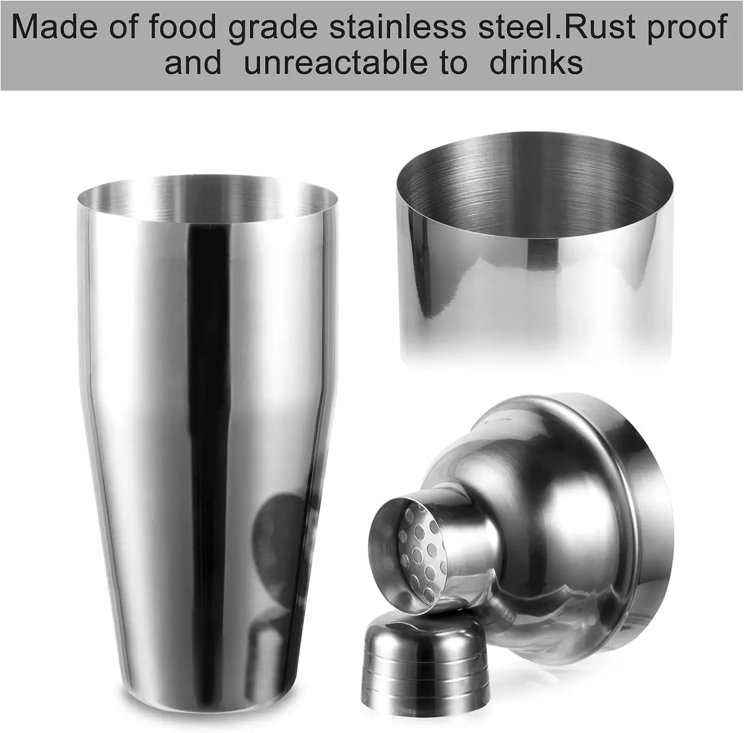 Coctelera de acero inoxidable, - Boston Shaker Set reseña y precio