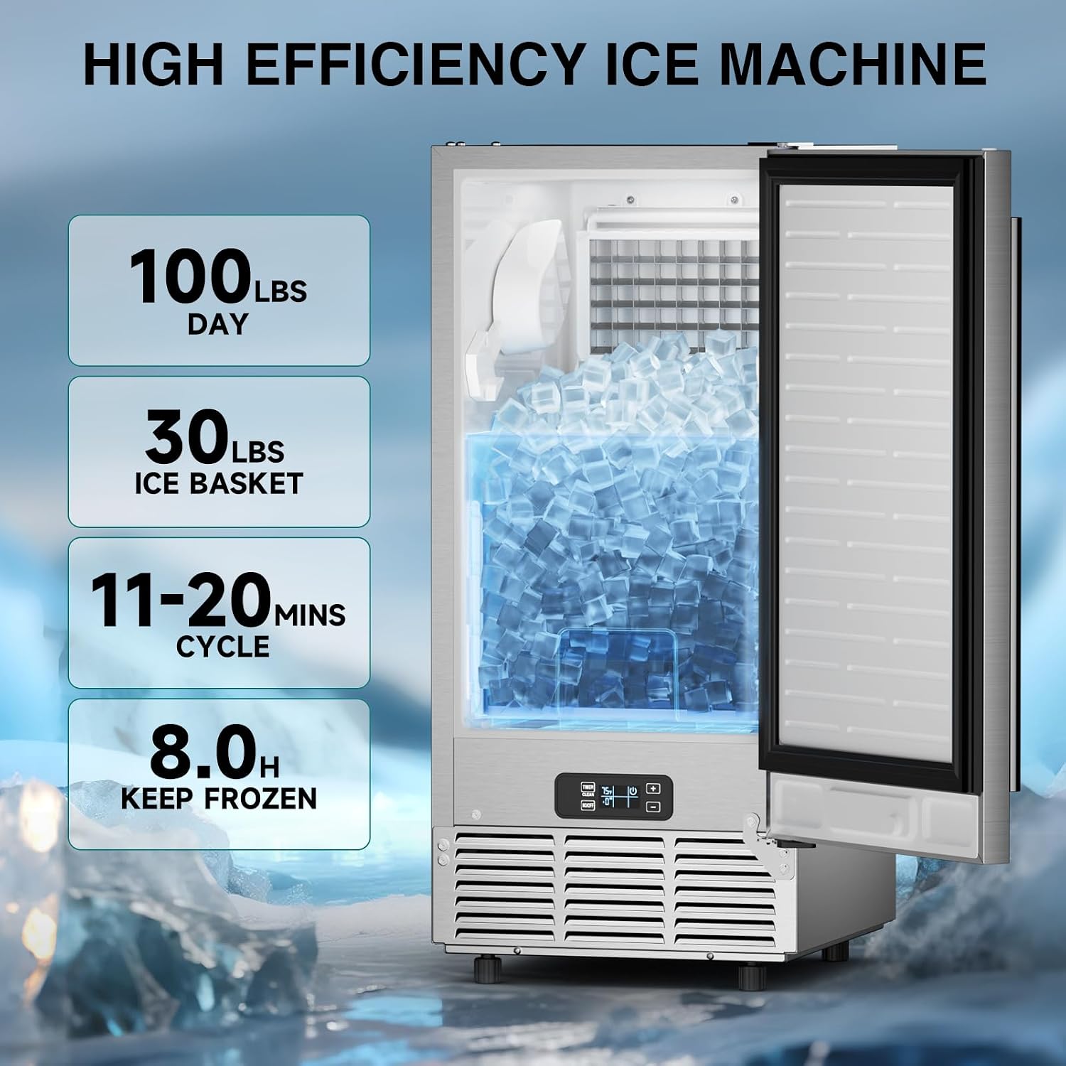 Máquina de Hielo Comercial con - Home Bar And Counter reseña y precio