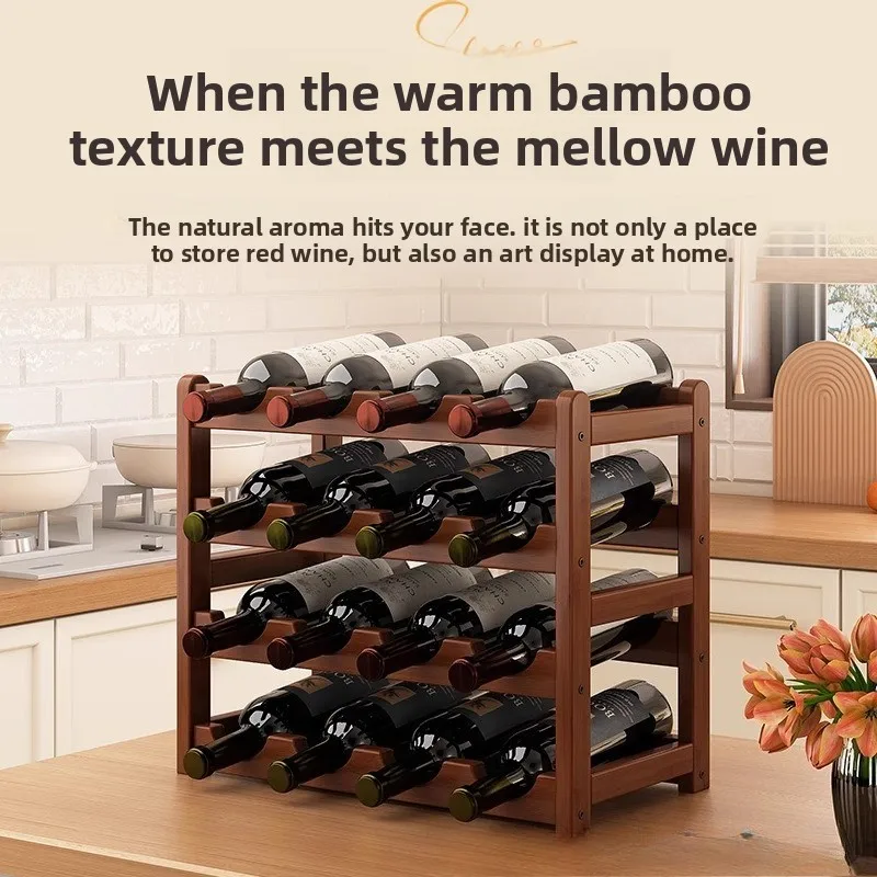 Estante para vinos de bambú de - Home Bar And Cabinet reseña y precio