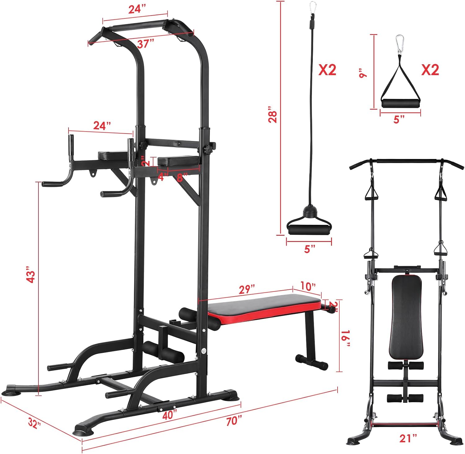 Torre de Ejercicios con Banco, - Home Bar And Gym reseña y precio