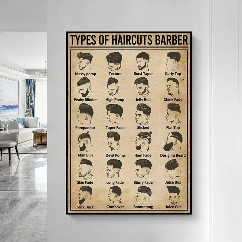 Póster de barbero sin marco, t - Home Barbershop reseña y precio