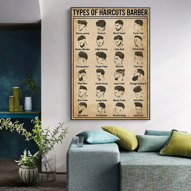 Póster de barbero sin marco, t - Home Barbershop reseña y precio