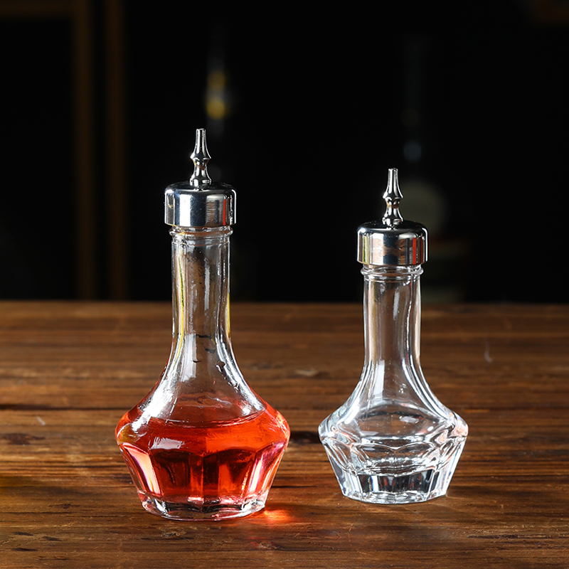 Frasco de punta de vidrio tran - Bitters Bottle Set reseña y precio
