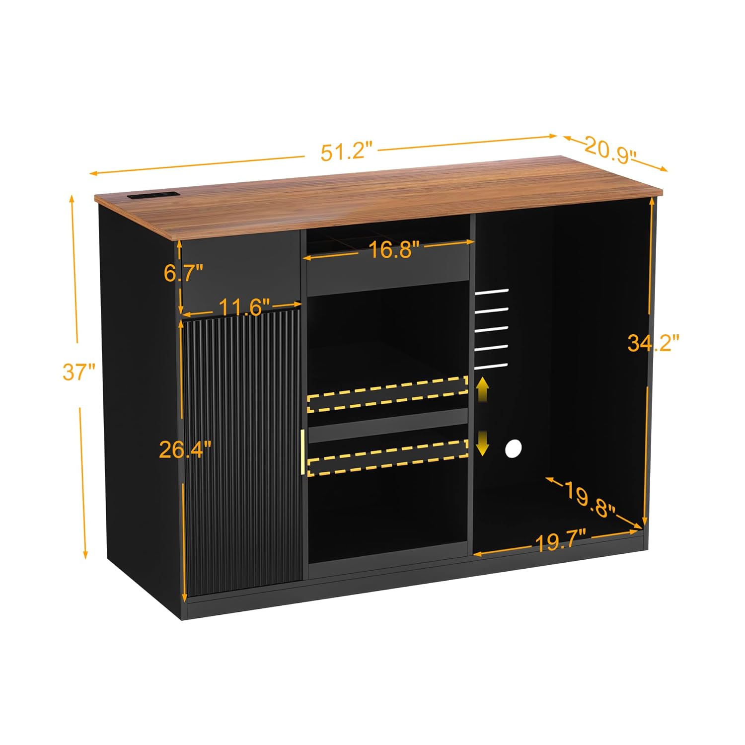 Mueble para Snacks con Espacio - Home Bar And Cabinet reseña y precio